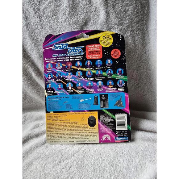 vintage 1993 Playmates Toys Star Trek: The Next Generation Klingon Warrior Worf - Picture 3 of 4